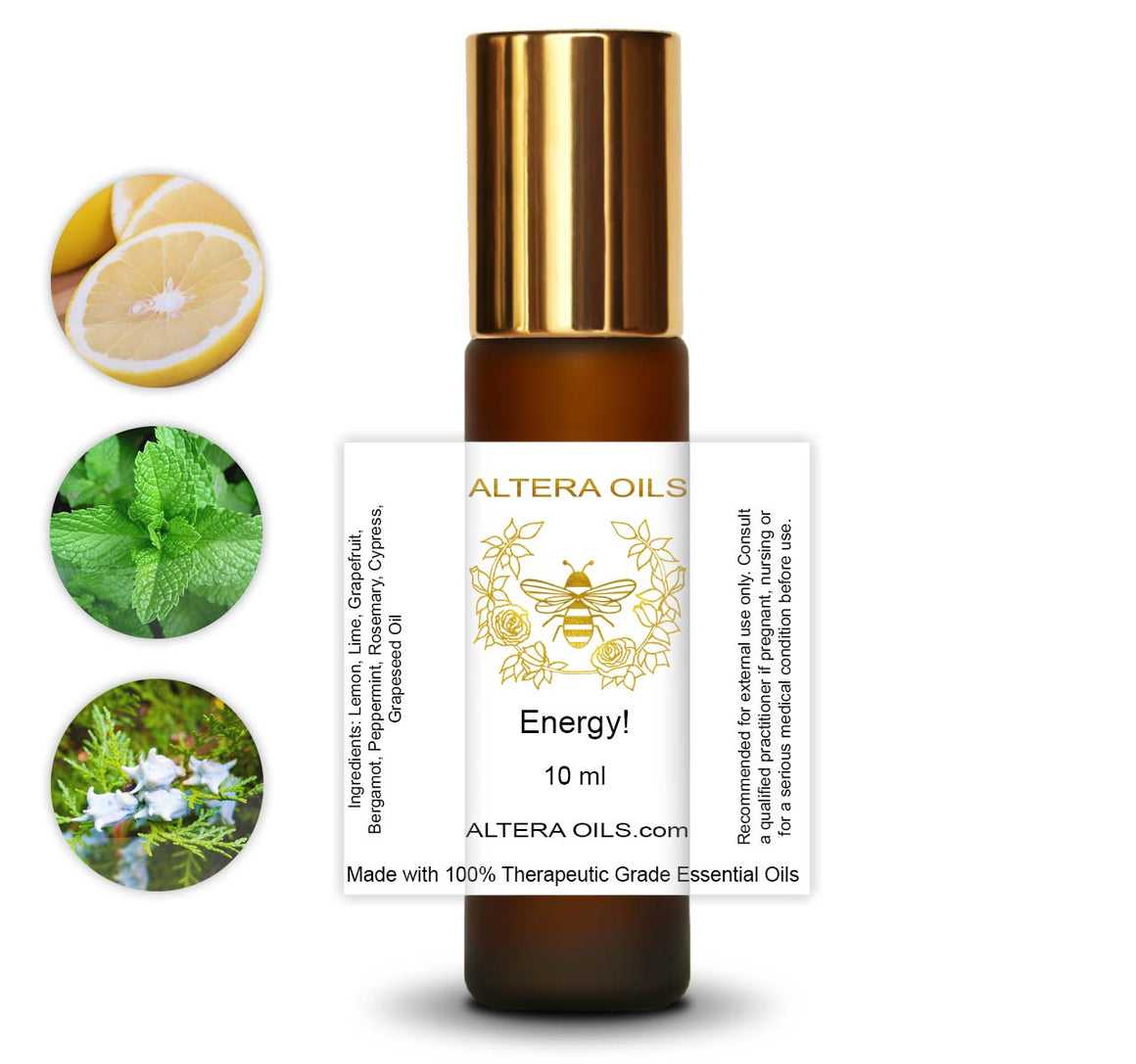 Essential oil blend for energy